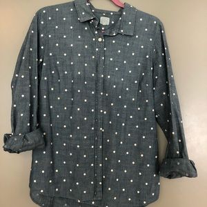 J. Crew Polka Dot Button-Down